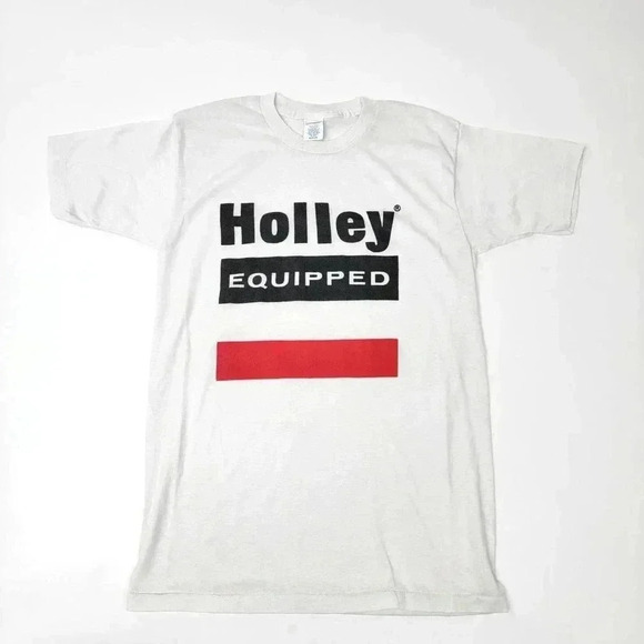 Vintage 80s Holley Equipped Single-Stitch Tee Shirt - M - Picture 1 of 5